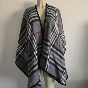 Renee C. Gray and Red Plaid Wrap